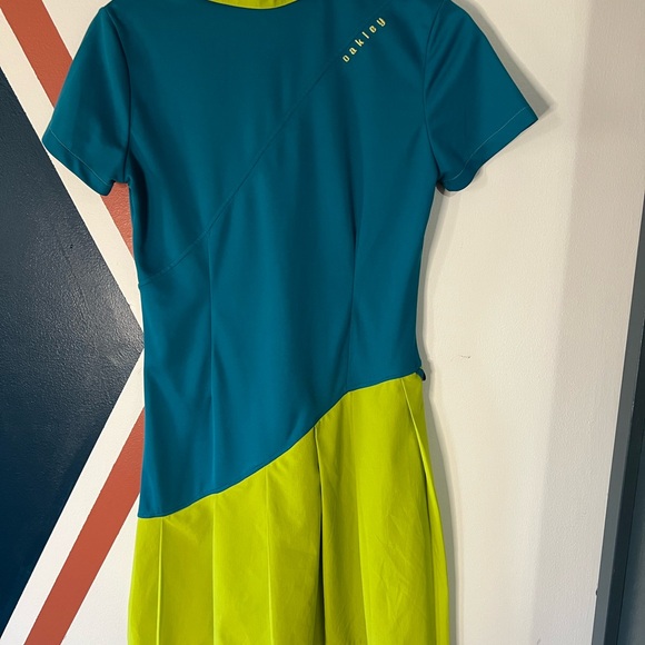 Oakley Teal and Lime Mini Tennis Athletic Dress - Picture 6 of 7